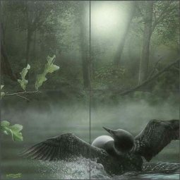 Morning Stretch by Justin Sparks Ceramic Tile Mural JSA026