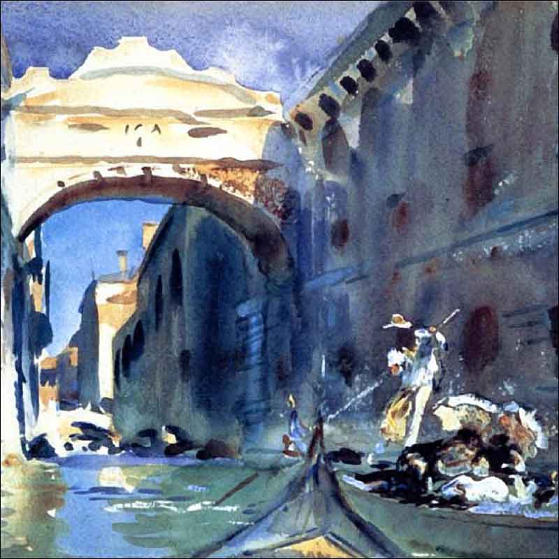 Bridge of Sighs by John Singer Sargent Ceramic Accent & Decor Tile - JSS001AT