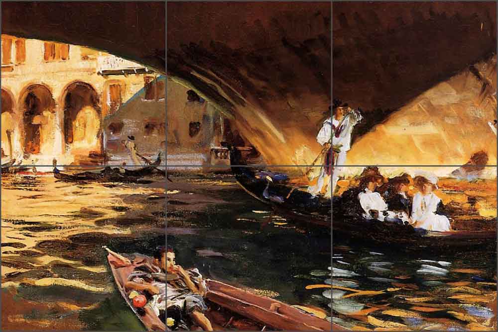 The Rialto by John Singer Sargent Ceramic Tile Mural - JSS002