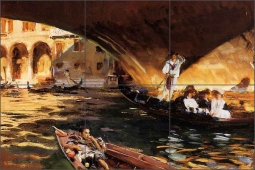 The Rialto by John Singer Sargent Ceramic Tile Mural - JSS002
