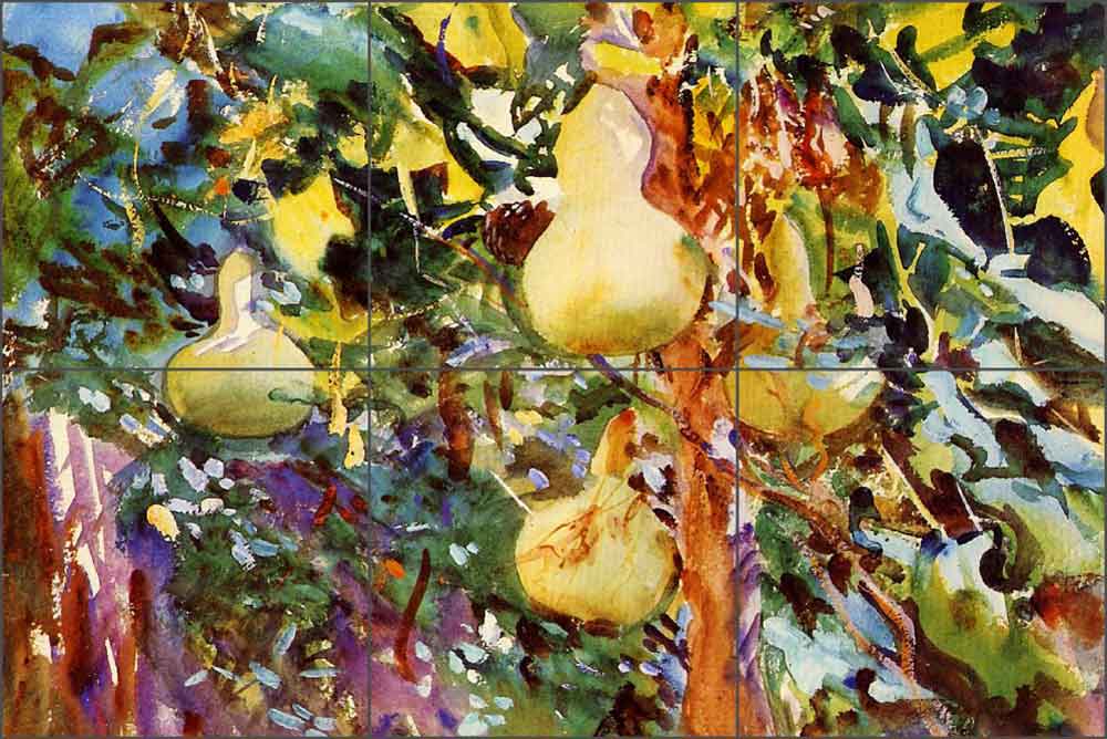 Gourds by John Singer Sargent Ceramic Tile Mural - JSS006
