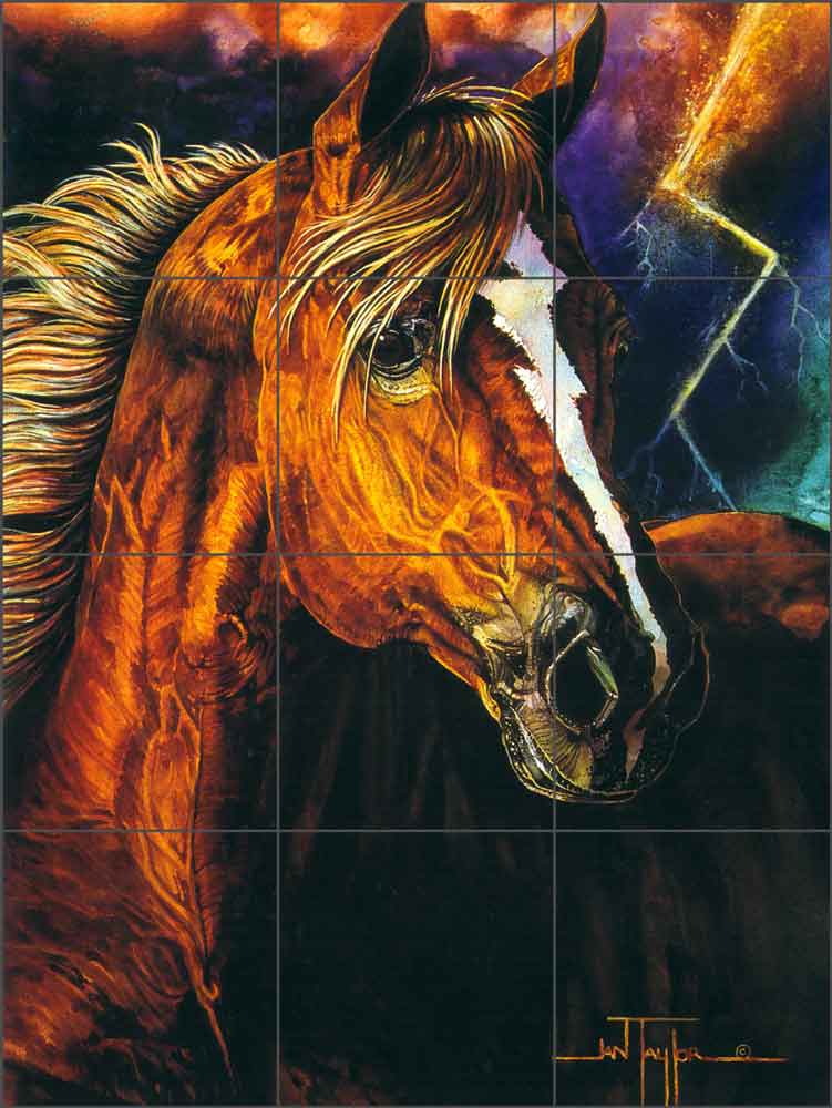 Lightning Strikes by Jan Taylor Ceramic Tile Mural - JTA001