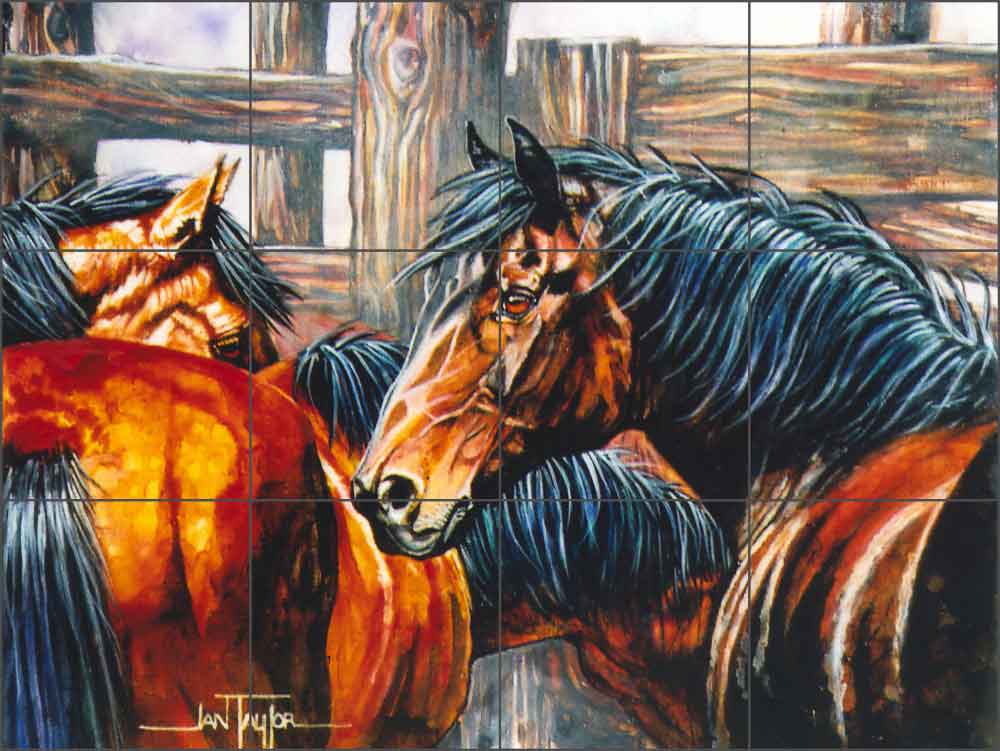 King of His Domain by Jan Taylor Ceramic Tile Mural - JTA005