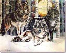 Taylor Wolves Wolf Ceramic Accent Tile 10" x 8" - JTA015AT