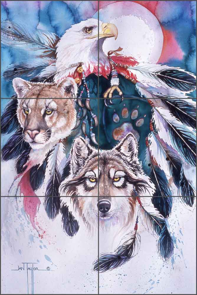 Sacred Spirits by Jan Taylor Ceramic Tile Mural - JTA031