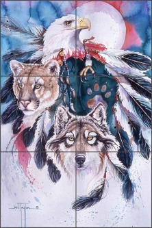 Sacred Spirits by Jan Taylor Ceramic Tile Mural - JTA031