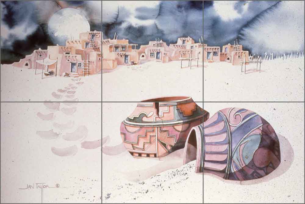 Precious Olla by Jan Taylor Ceramic Tile Mural - JTA033