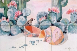 Desert Gambel by Jan Taylor Ceramic Tile Mural - JTA036
