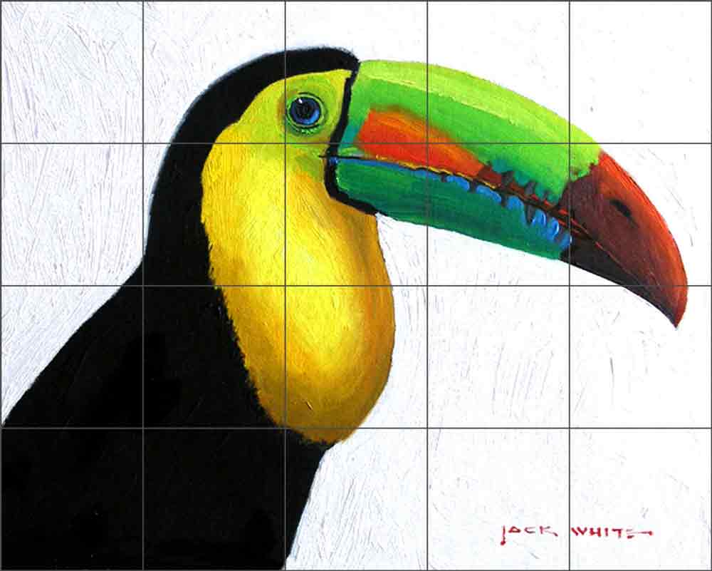 Toucan by Jack White Ceramic Tile Mural JWA033