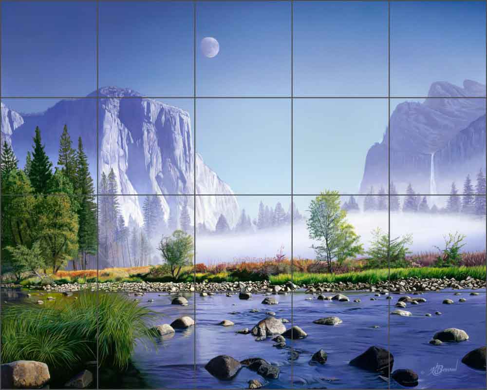 Through the Valley by Kurt Burmann Ceramic Tile Mural - KB001