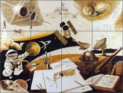 Architecture of Achievement by Kurt Burmann Ceramic Tile Mural - KB009