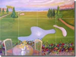 Lee Golf Monarch Beach Ceramic Tile Mural 24" x 18" - KLA019
