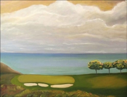 Golf - Torrey Pines, CA by Karen J. Lee Ceramic Accent & Decor Tile - KLA023AT