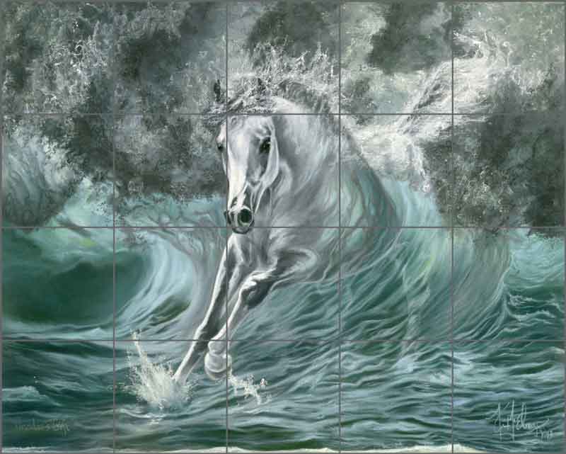 Poseidon's Gift by Kim McElroy Ceramic Tile Mural - KMA012
