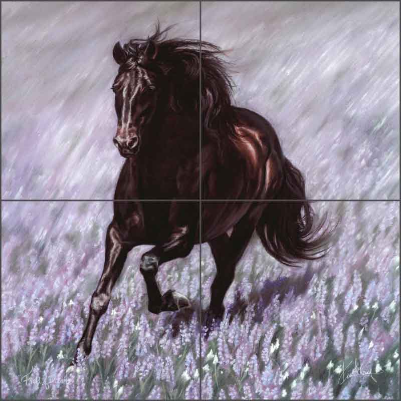 Field of Dreams by Kim McElroy Ceramic Tile Mural - KMA023