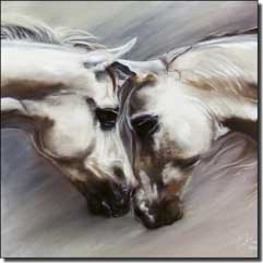 McElroy Arabian Horse Equine Ceramic Accent Tile 6" x 6" - KMA026