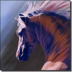 McElroy Horse Equine Art Ceramic Accent Tile 8" x 8" - KMA028AT
