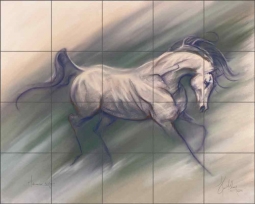 Midsummer Night by Kim McElroy Ceramic Tile Mural KMA034