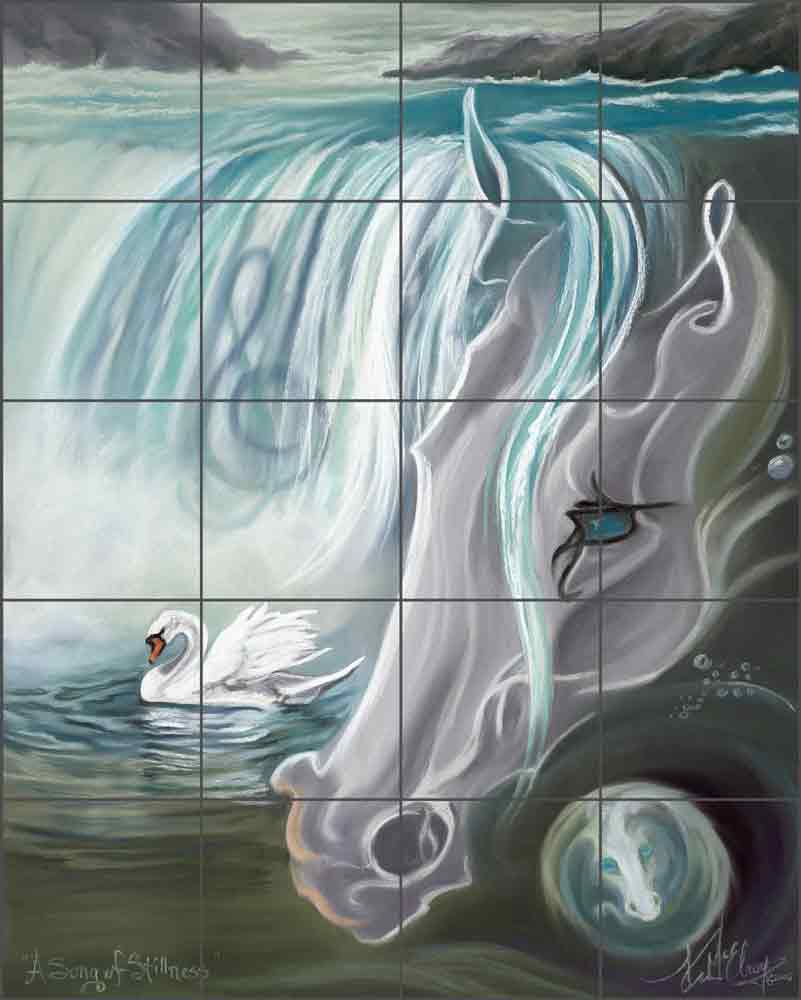 A Song of Stillness by Kim McElroy Ceramic Tile Mural KMA055