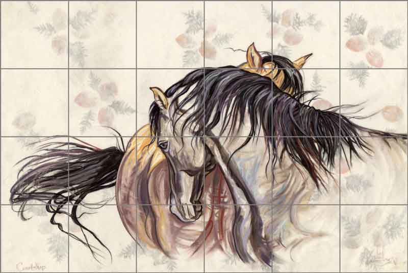 Courtship by Kim McElroy Ceramic Tile Mural KMA068