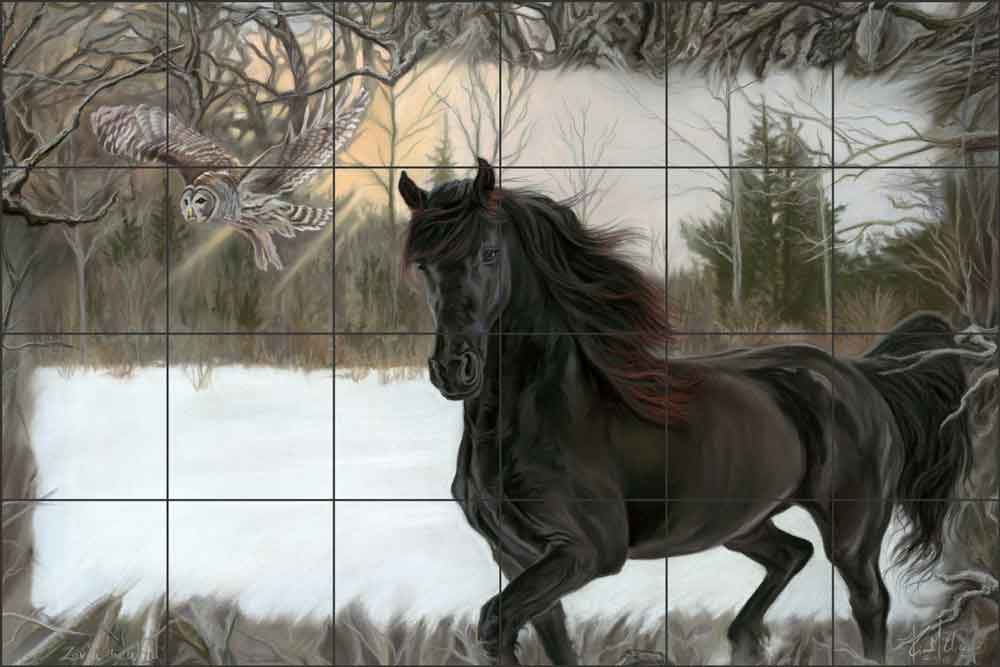 Zavia the Wild by Kim McElroy Ceramic Tile Mural - KMA077