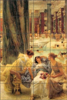 Baths of Caracalla by Sir Lawrence Alma-Tadema Ceramic Tile Mural - LAT076