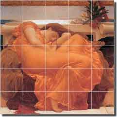 Leighton Old World Ceramic Tile Mural 21.25" x 21.25 " - LFL005