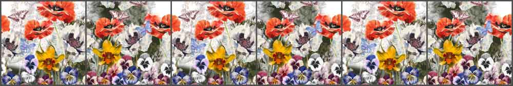 Mysak Wildflower Floral Ceramic Tile Mural - LM2-002
