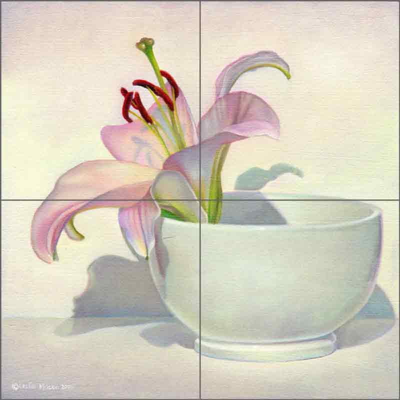 Remember the Lilies by Leslie Macon Ceramic Tile Mural LMA027
