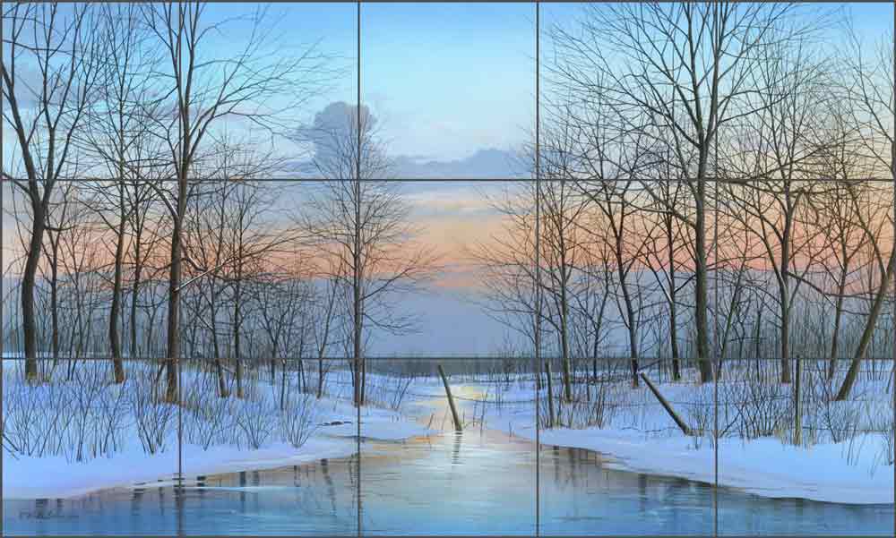 December Solitude by Mike Brown Ceramic Tile Mural MBA019