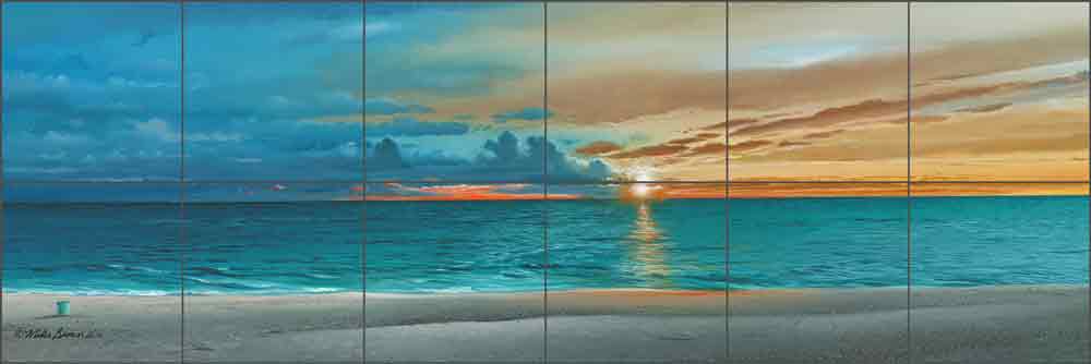 Anna Maria Beach by Mike Brown Ceramic Tile Mural MBA030