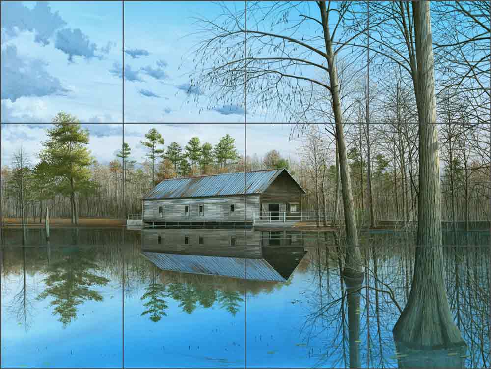 Mill Pond by Mike Brown Ceramic Tile Mural MBA035