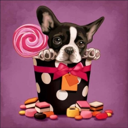 Halloween Puppies 2 by Maryline Cazenave Accent & Decor Tile - MC2-005b