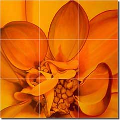 Hadjis Orchid Flower Ceramic Tile Mural 12.75" x 12.75" - MHA020