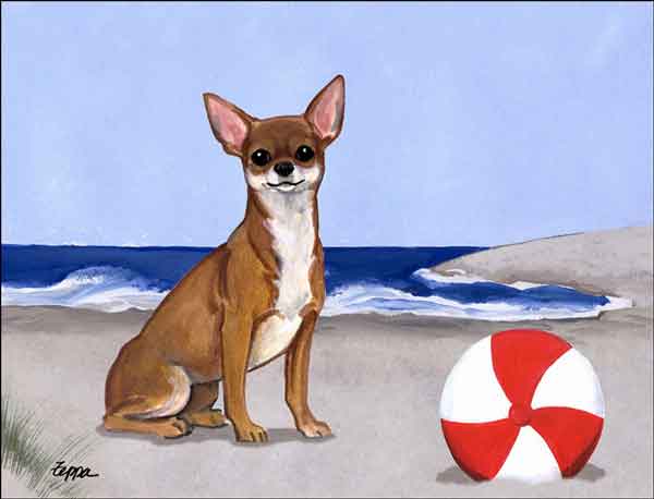 Zeppa Chihuahua Dog Ceramic Accent & Decor Tile - MKZ004AT