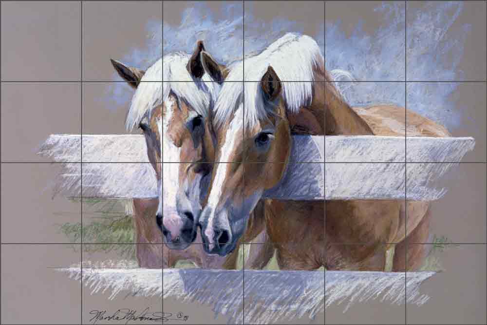 Janie & Julie by Marsha McDonald Ceramic Tile Mural - MMA001