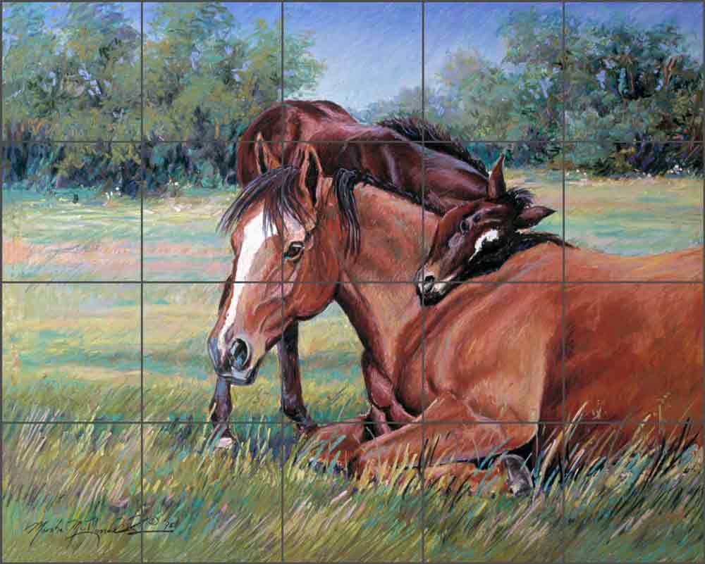 A Shoulder to Lean On by Marsha McDonald Ceramic Tile Mural MMA003