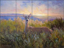 Surprise Encounter by Marsha McDonald Ceramic Tile Mural - MMA023