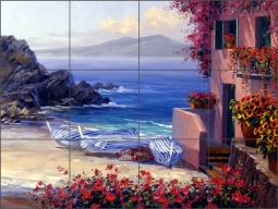 Eternal Relaxation by Mikki Senkarik Ceramic Tile Mural - MSA010
