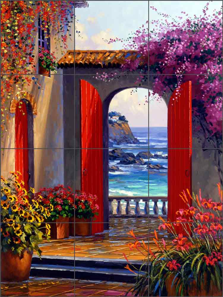 Song of Capri by Mikki Senkarik Ceramic Tile Mural MSA023