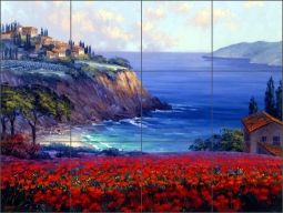 The Hills are Alive by Mikki Senkarik Ceramic Tile Mural - MSA024