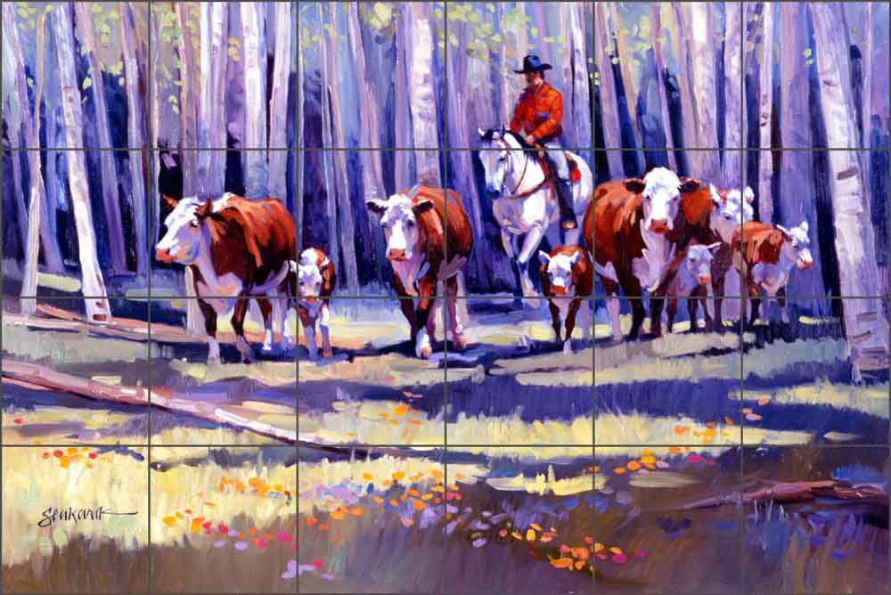 Bringing in the Upcountry by Mikki Senkarik Ceramic Tile Mural - MSA029