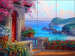 Majesty of the Mediterranean by Mikki Senkarik Ceramic Tile Mural - MSA069