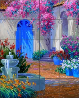 Haven of Tranquility by Mikki Senkarik Ceramic Tile Mural MSA083