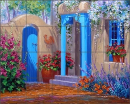 Captivating Corner by Mikki Senkarik Ceramic Tile Mural MSA090