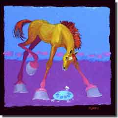 Senkarik Children's Horse Equine Ceramic Accent Tile 12" x 12" - MSA101AT