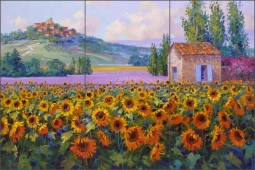 A Blanket of Gold by Mikki Senkarik Ceramic Tile Mural - MSA125