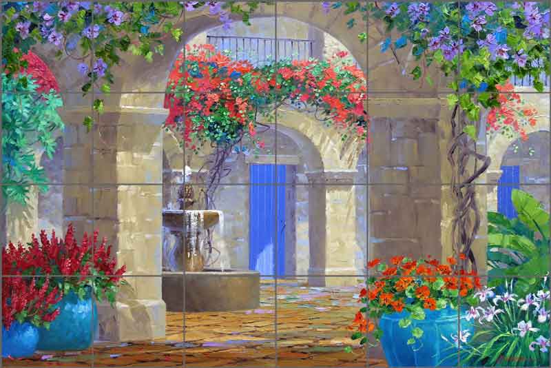 A Whisper of Tranquility by Mikki Senkarik Ceramic Tile Mural - MSA128