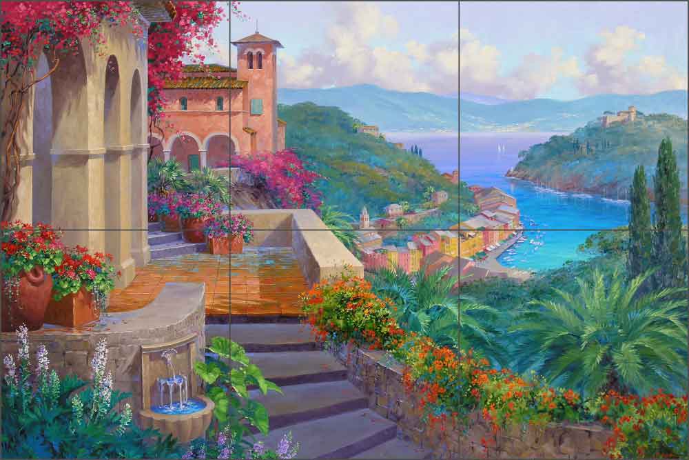 Breathtaking Retreat by Mikki Senkarik Ceramic Tile Mural - MSA132
