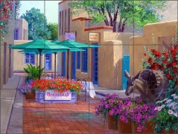 Burro Alley by Mikki Senkarik Ceramic Tile Mural - MSA133